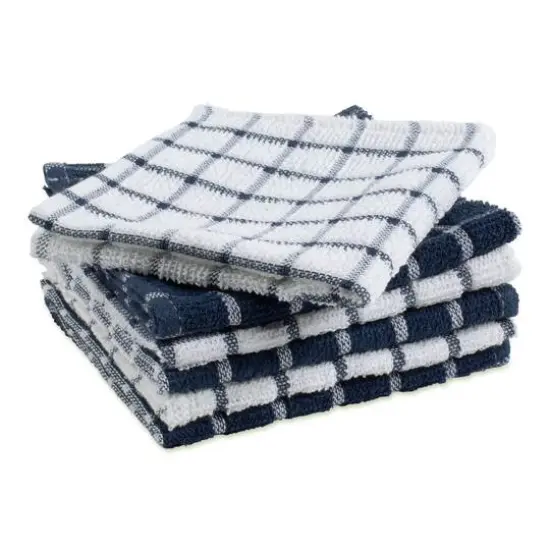 DII&reg; Nautical Blue Combo Windowpane Dishcloths, 6ct. {6}