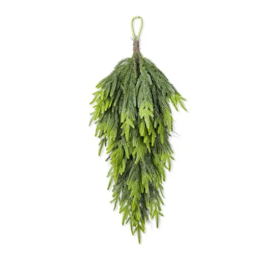 Glitzhome&reg; 31.5"H Christmas Greenery PE Teardrop {1}