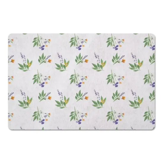 Spring Flower Bunches 27" x 18" Floor Mat {1}