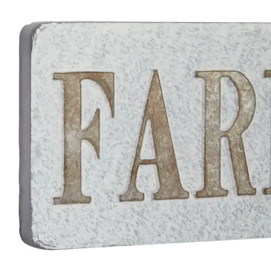 36" Beige Farmhouse Metal Wall Sign {4}
