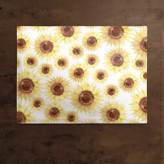 Sunflower Pattern 18" x 14" Cotton Twill Placemat {3}