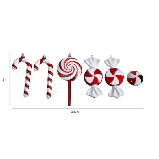 6ct. 7" Shatterproof Christmas Candy Ornaments {3}