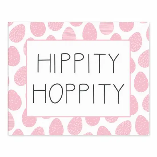 Hippity Hoppity Easter Egg Pattern Tabletop Canvas {1}