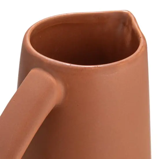 Hello Honey&reg; 48oz. Modern Stoneware Pitcher Matte Terracotta {6}