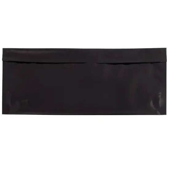 JAM Paper 4" x 9.5" Foil Business Envelopes, 25ct. Black {6}