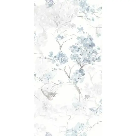 RoomMates Cherry Blossoms Peel & Stick Wallpaper Blue and white {1}