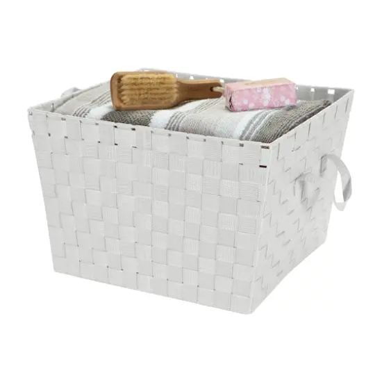 Simplify Large Woven Storage Bin Gray {4}