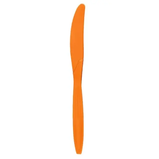 JAM Paper Premium Plastic Knives, 100ct. Orange {4}