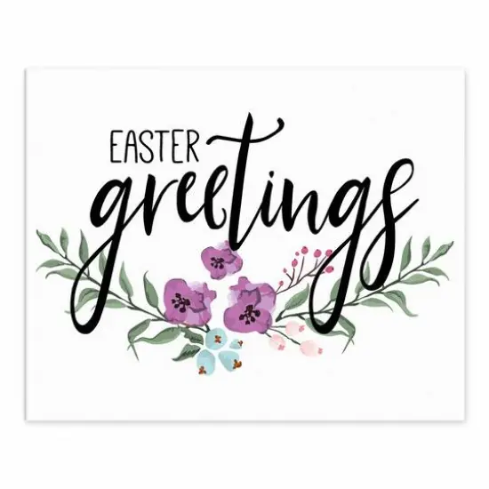 Easter Greetings Tabletop Canvas Art {1}