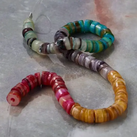 Multicolored Dyed Shell Heishi Beads, 4.5mm by Bead Landing&trade; {3}