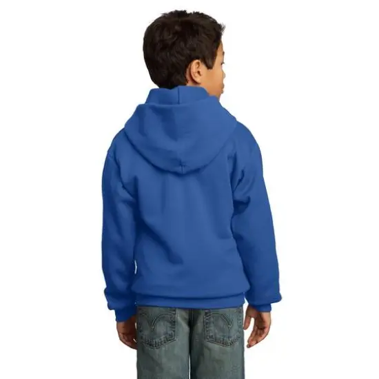 Port & Company&reg; Colors Youth Core Fleece Pullover Hooded Sweatshirt Royal {5}