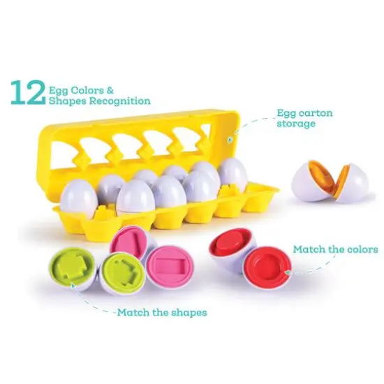 Nothing But Fun Toys Shape Sort Eggs Playset {4}