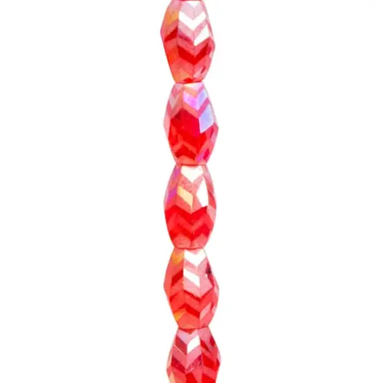 Red Glass Faceted Oval Beads, 11mm by Bead Landing&trade; {1}