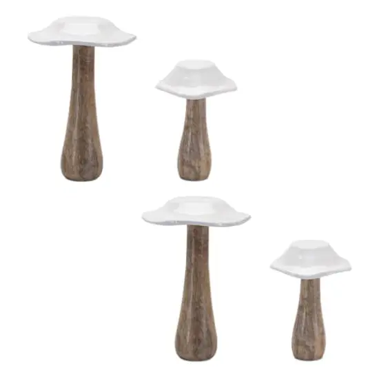 Wood Mushroom D&eacute;cor Set {1}