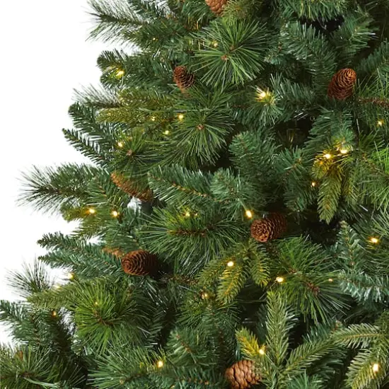 7.5ft. Pre-Lit West Virginia Mixed Pine Artificial Christmas Tree, Clear Lights {4}