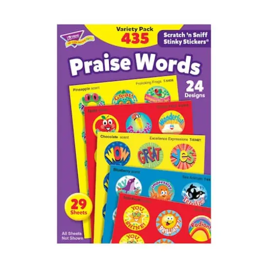 Trend Enterprises&reg; Praise Words Scratch 'n Sniff Stinky Stickers&reg; Variety Pack {1}