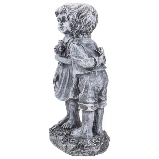 12.5" Peck on the Cheek Outdoor Garden Statue {4}