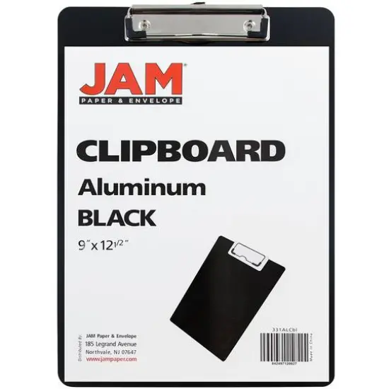 JAM Paper Letter Size Aluminum Clipboard Black {4}