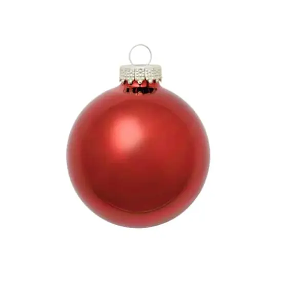 Whitehurst 40 Pack 1.25" Shiny Glass Ball Ornaments Bordeaux {1}