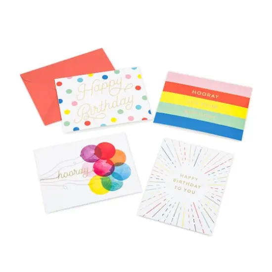 Rainbow Happy Birthday Cards & Envelopes by Recollections&trade;, 4.25" x 5.5" {1}