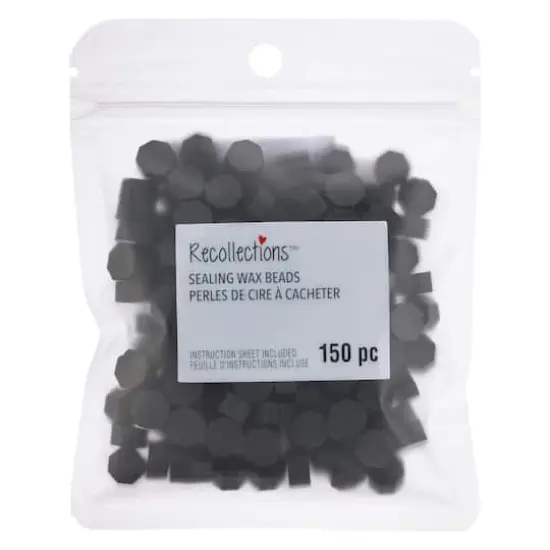 Sealing Wax Beads by Recollections&trade; Black {4}