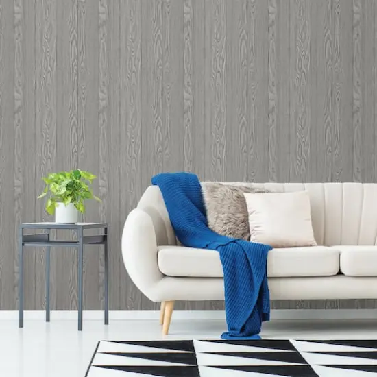 InHome Timber Gray Peel & Stick Wallpaper {3}