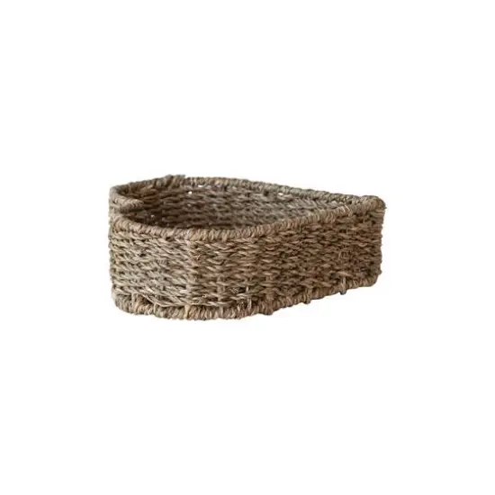 Hello Honey® 9.5" Natural Heart Shaped Hand Woven Seagrass Basket {4}