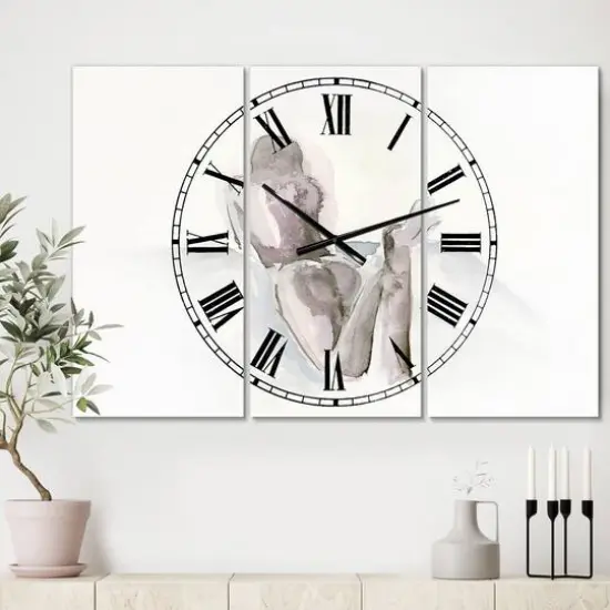 Designart 'Watercolour Nude 1 Oversized Traditional Multipanel Wall Clock {1}