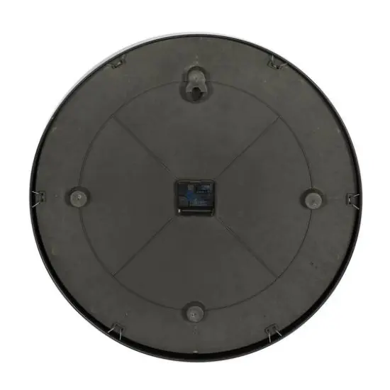 20" Glass Contemporary Wall Clock Black {8}