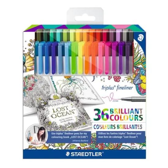 Staedtler&reg; Triplus&reg; Johanna Basford 36 Color Fineliner Pen Set {1}