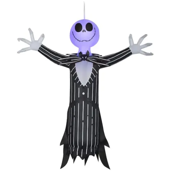 4ft. Airblown® Inflatable Hanging Jack Skellington with Blinking Lights {1}