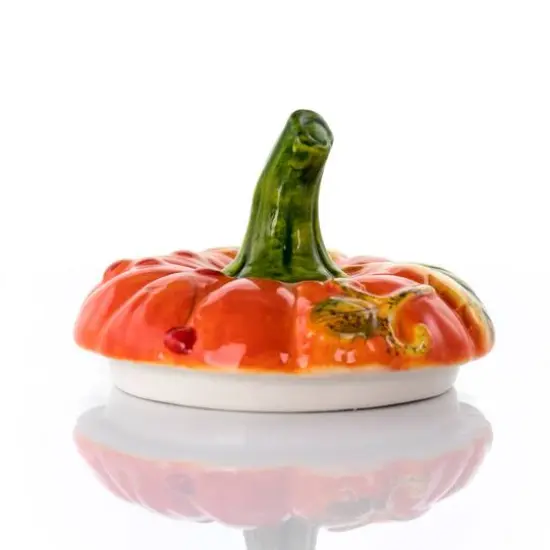 Gibson Home&reg; Orange Stoneware Pumpkin Cookie Jar with Lid {5}