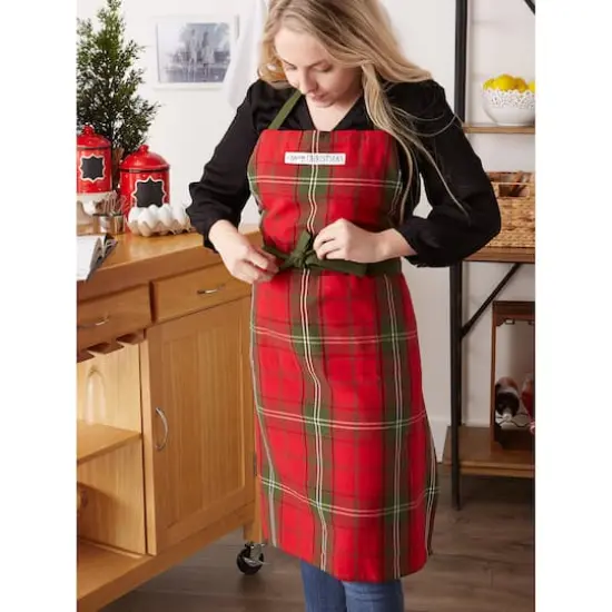 DII&reg; Vintage Holiday Tartan Chef Apron {6}