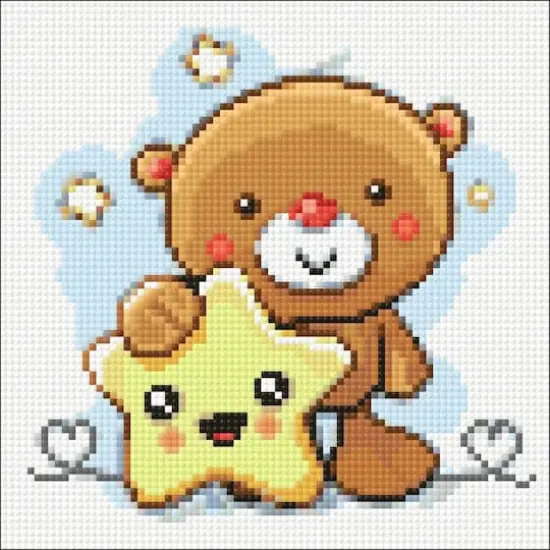 Crafting Spark Little Bear with Star Diamond Painting Kit {1}