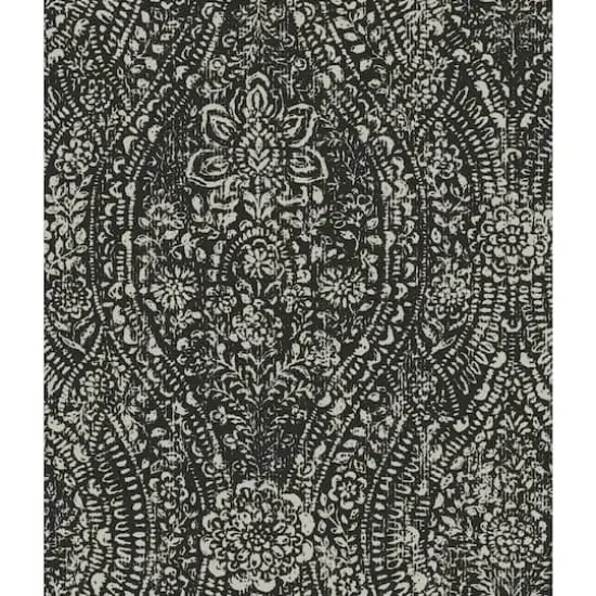 RoomMates Ornate Ogee Peel & Stick Wallpaper Black and Taupe {1}