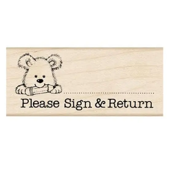 Hero Arts&reg; Please Sign & Return Pup Woodblock Stamps {3}