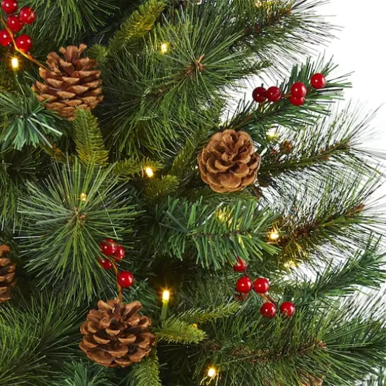 5ft. Pre-Lit Mixed Pine Artificial Christmas Tree, Clear LED Lights {4}