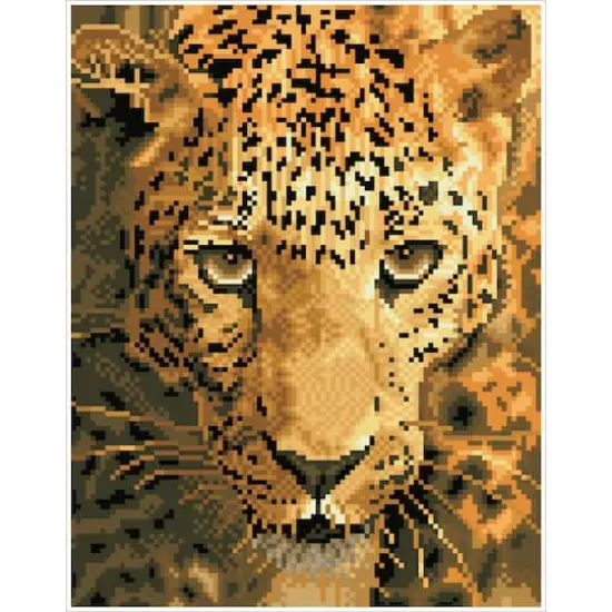 Diamond Dotz&reg; Intermediate Jaguar Prowl with Frame Diamond Painting Kit {1}