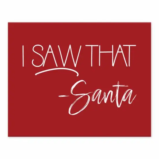 Santa Saw That 10x8 Tabletop Canvas {1}