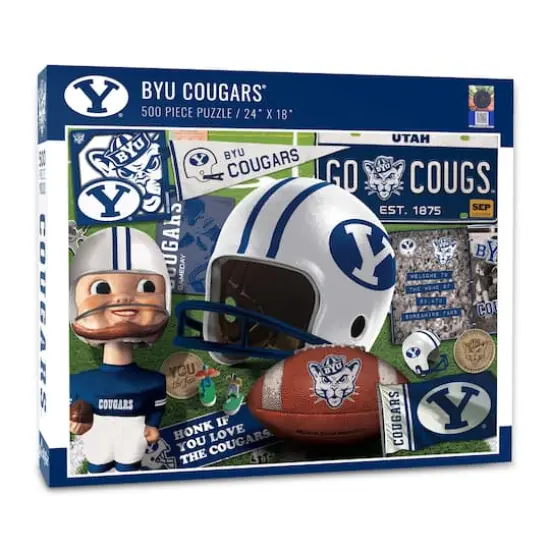 College Team Retro Series 500 Piece Puzzle BYU Cougars {1}