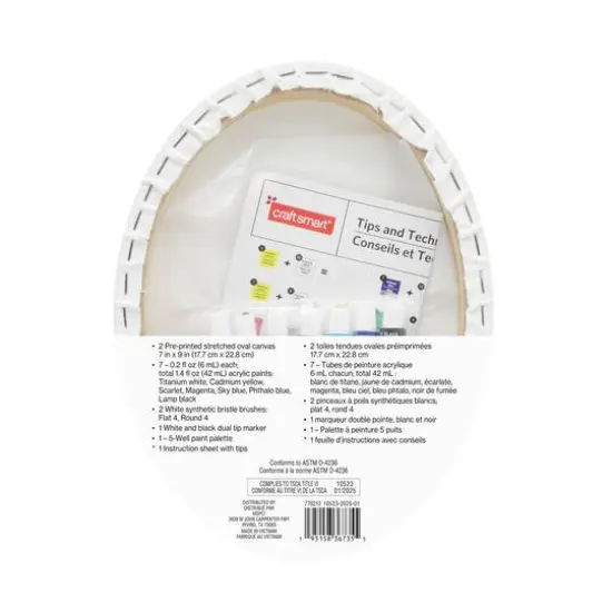 7" x 9" Sunset Oval Canvas Painting Kit by Craft Smart&reg; {7}