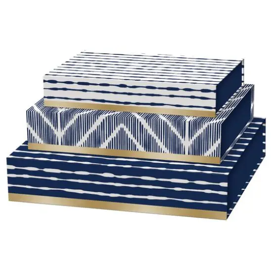 Lady Jayne Indigo Gold Foil Nesting Pencil Boxes {1}