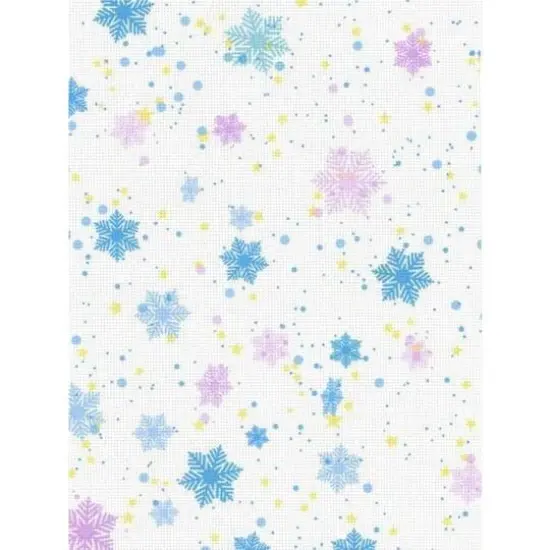 Designer Printed Snowflake 18 Count Aida Canvas  {1}