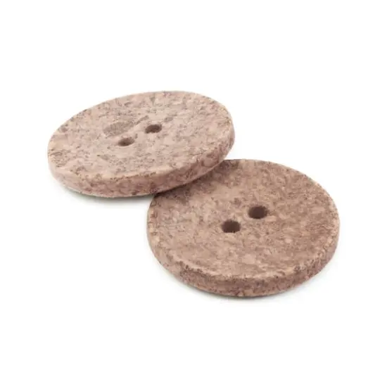 Dritz&reg; 23mm Recycled Cotton Round Buttons, 6ct. Medium brown {4}