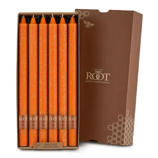 Root Candles 12" Unscented Timberline&trade; Arista&trade; Taper Candles, 12ct. Pumpkin {1}