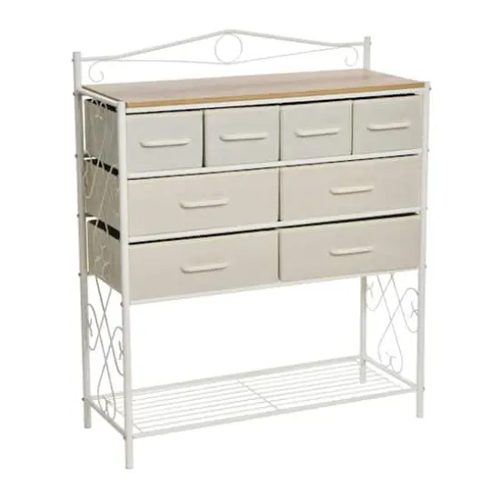 Household Essentials Victoria 8-Drawer Dresser with Shelf Coastal Oak {1}