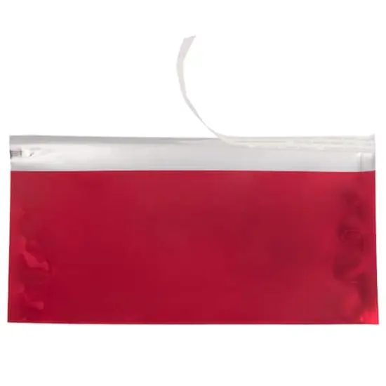 JAM Paper 4" x 9.5" Foil Self Adhesive Business Envelopes, 25ct. Red {4}
