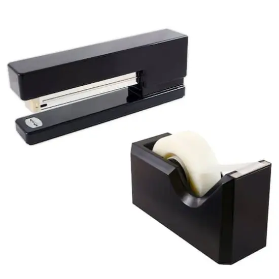 JAM Paper Stapler & Tape Dispenser Set Black {1}