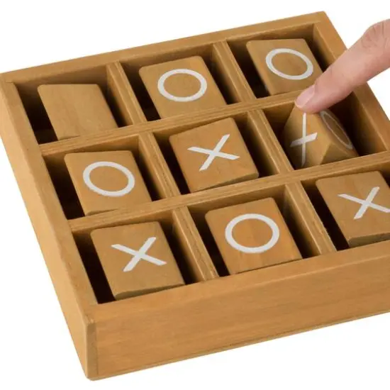 Toy Time Tic-Tac-Toe Wooden Travel Game {6}