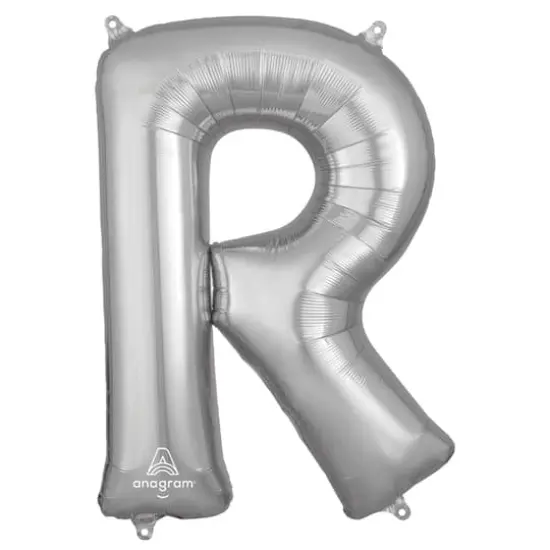 32" Silver Letter Foil Balloon R {1}